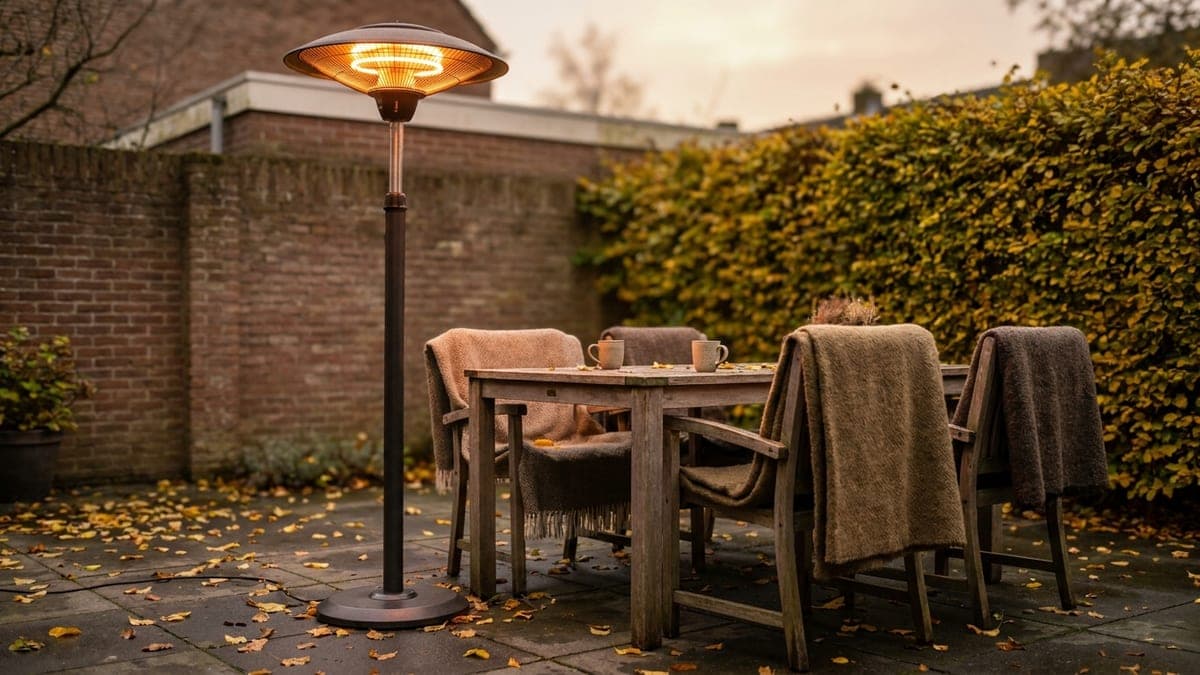 Terrasverwarmer: 6 keuzes, en waarom buiten alleen straling werkt