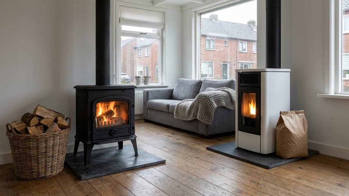 Pelletkachel of houtkachel: wat een kWh warmte kost, en wie de kachel bedient