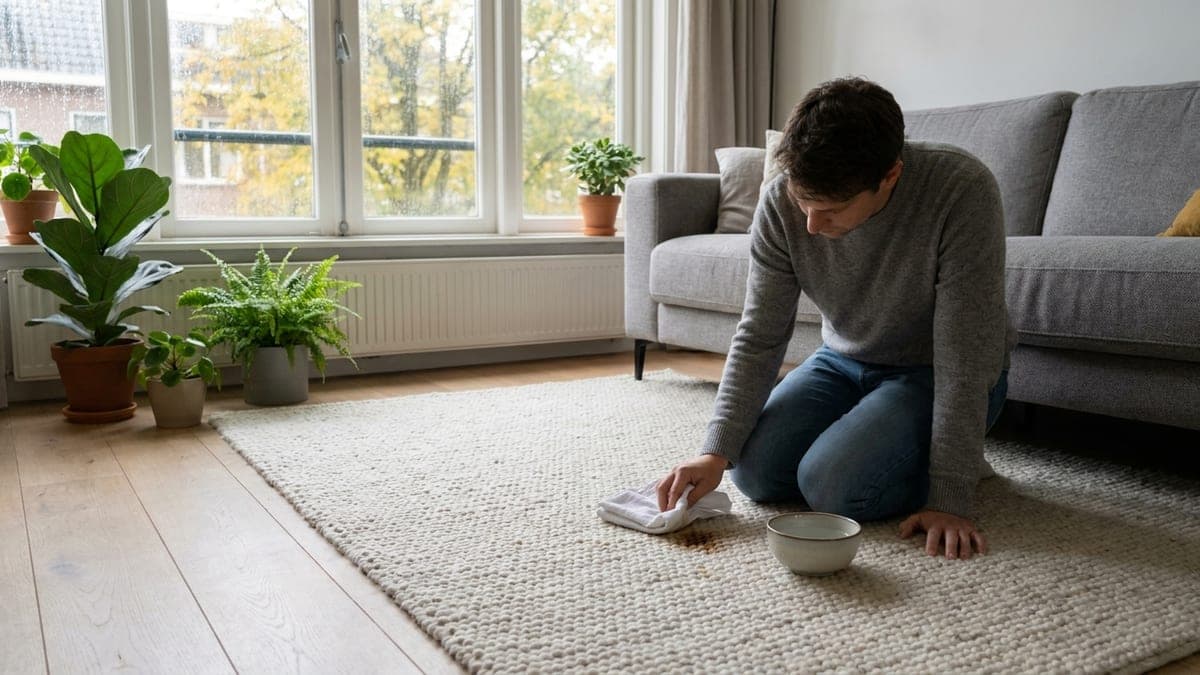 Vloerkleed reinigen: de vezel bepaalt of er water bij mag