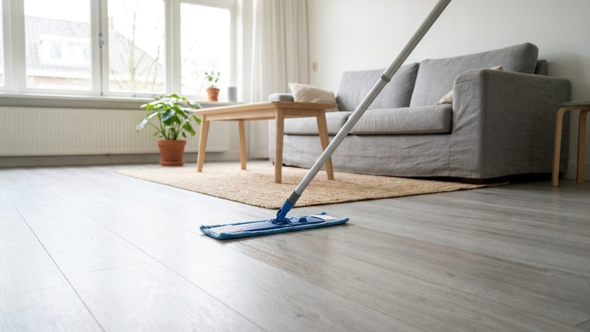 Vloer schoonmaken: het probleem is het water dat blijft staan